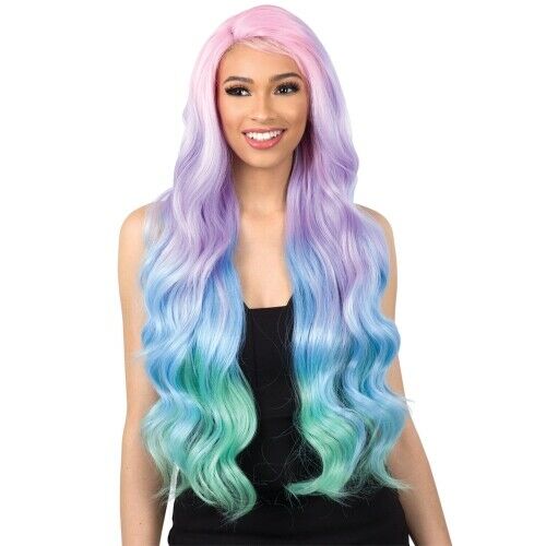 FREETRESS EQUAL SYNTHETIC PREMIUM DELUX LACE FRONT LONG NEON HAIR WIG ALY 30