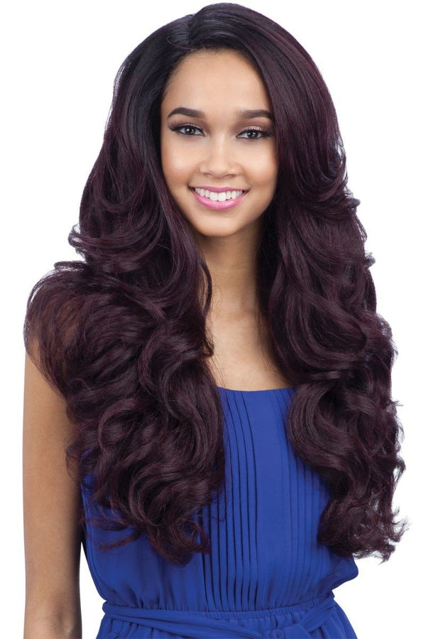 Freetress Equal Deep Invisible L Part Lace Front Curly Hair Wig