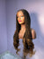 French Curly Full Lace Braided Wig - Caramel Blonde