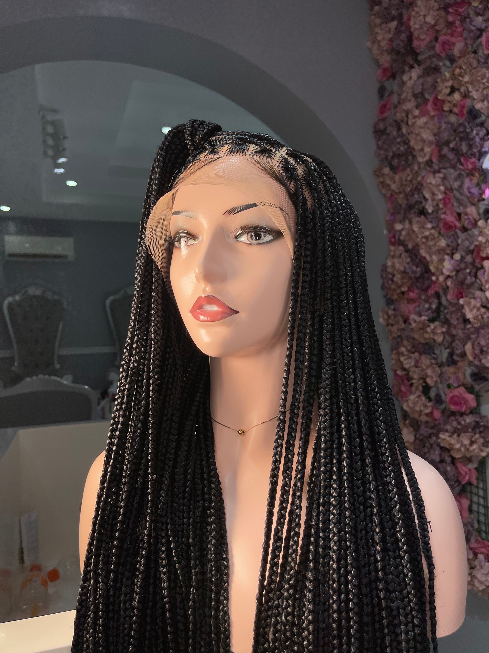 Braided wig: Premium 24 Knotless Braid Wig with Full Lace and